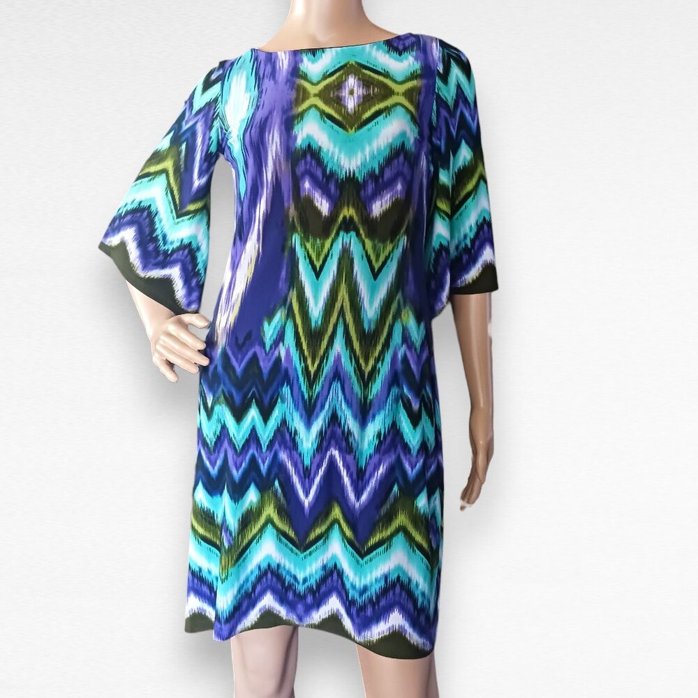 Blue Zig Zag Dress